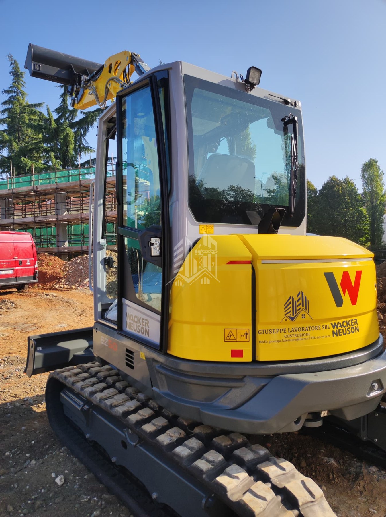 Mini escavatore Wacker Neuson EZ50 di proprietà Giuseppe Lavoratore SRL
