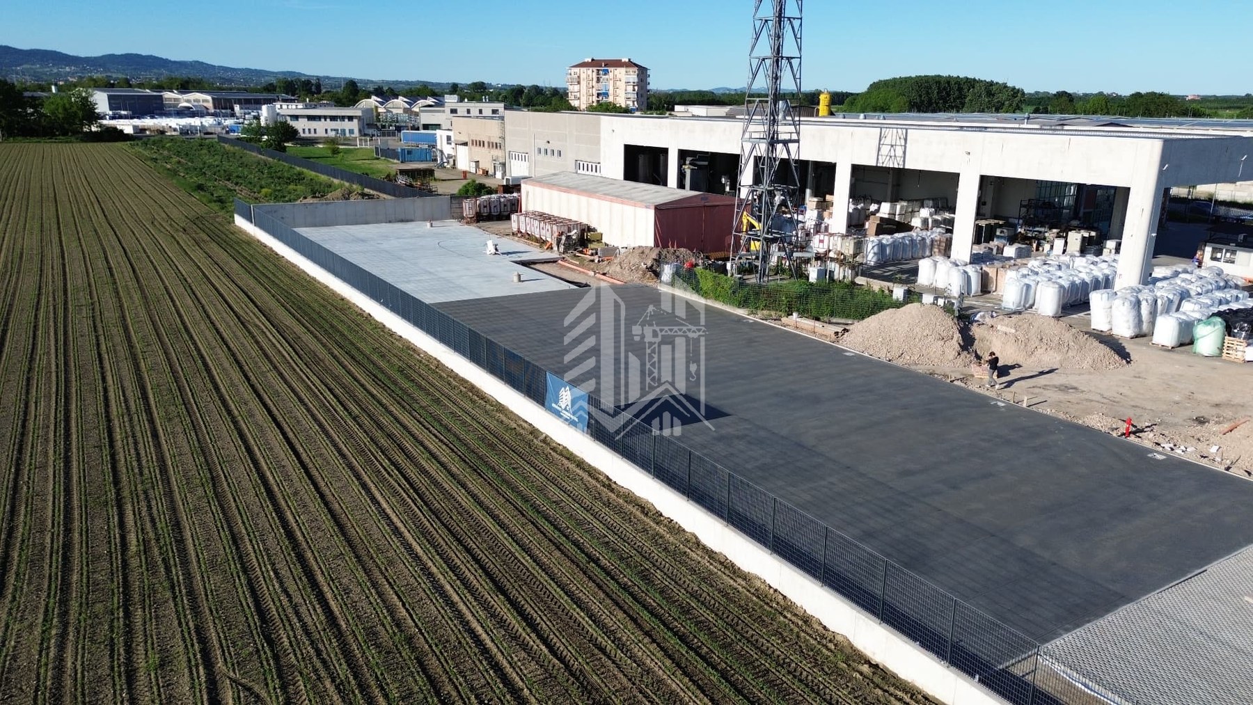 Ampliamento area industriale — Pavimentazione industriale ultimata sul primo lotto